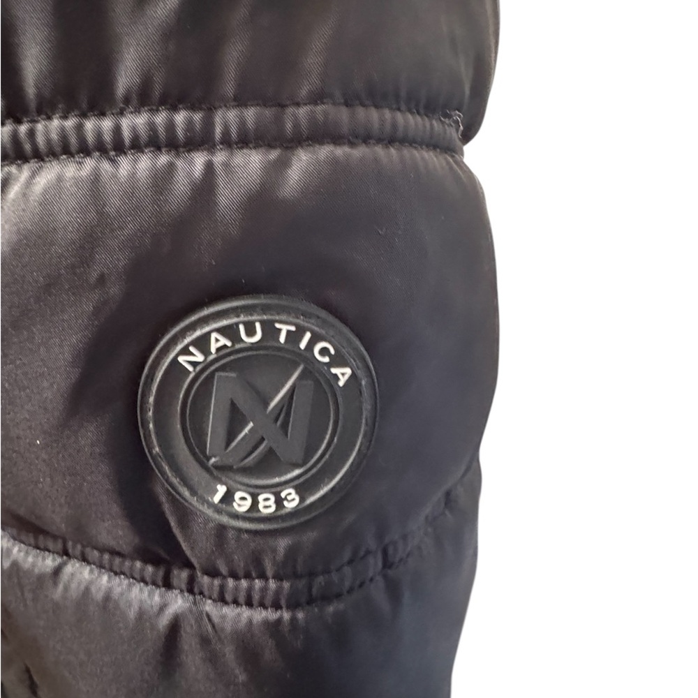 Nautica Black Puffer Jacket with Faux Fur Hood - Picture 2 of 5